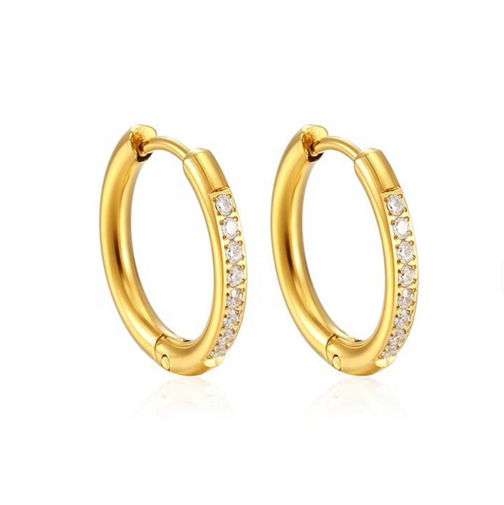 Celeste Pavé Huggie Hoops
