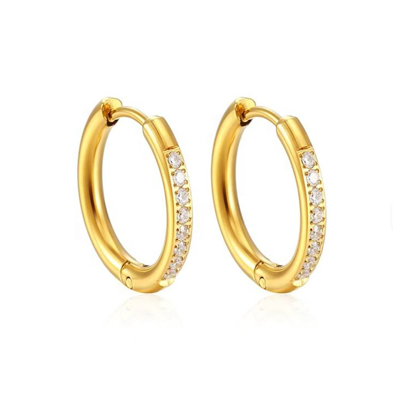 Celeste Pavé Huggie Hoops