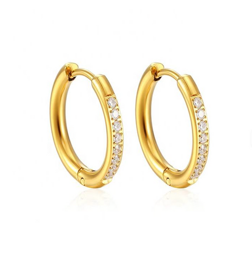 Celeste Pavé Huggie Hoops