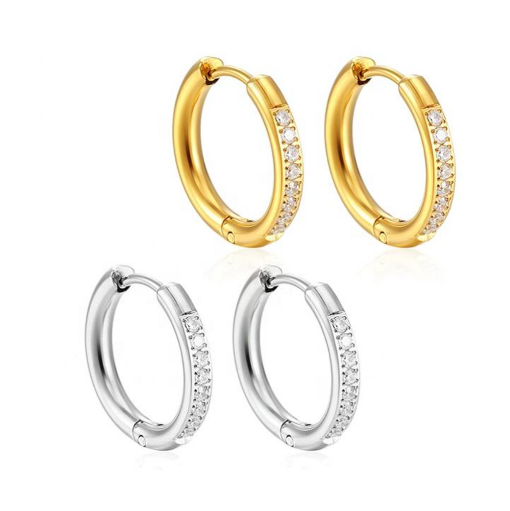 Celeste Pavé Huggie Hoops