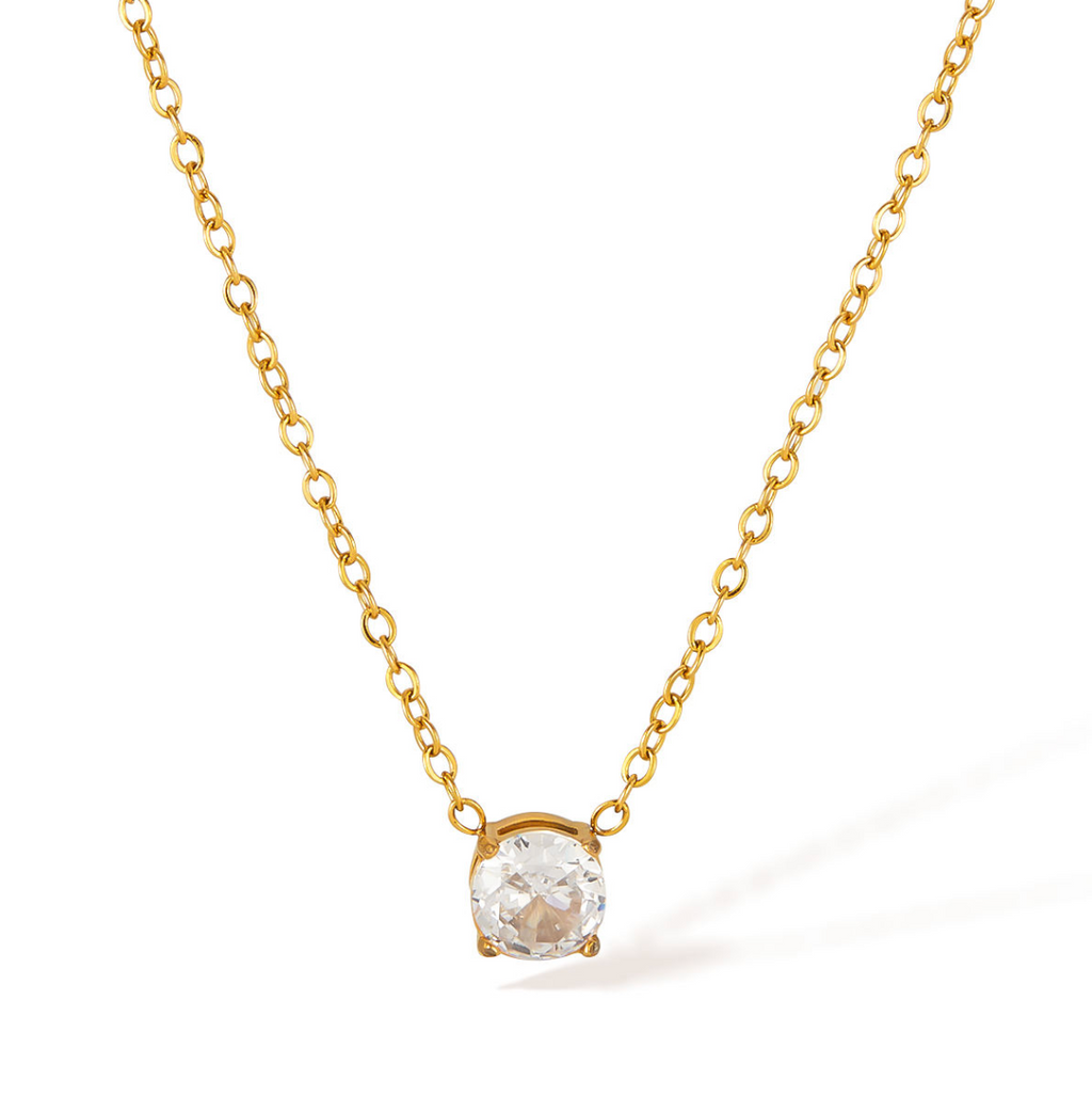 Clara Solitaire Zirconia Necklace