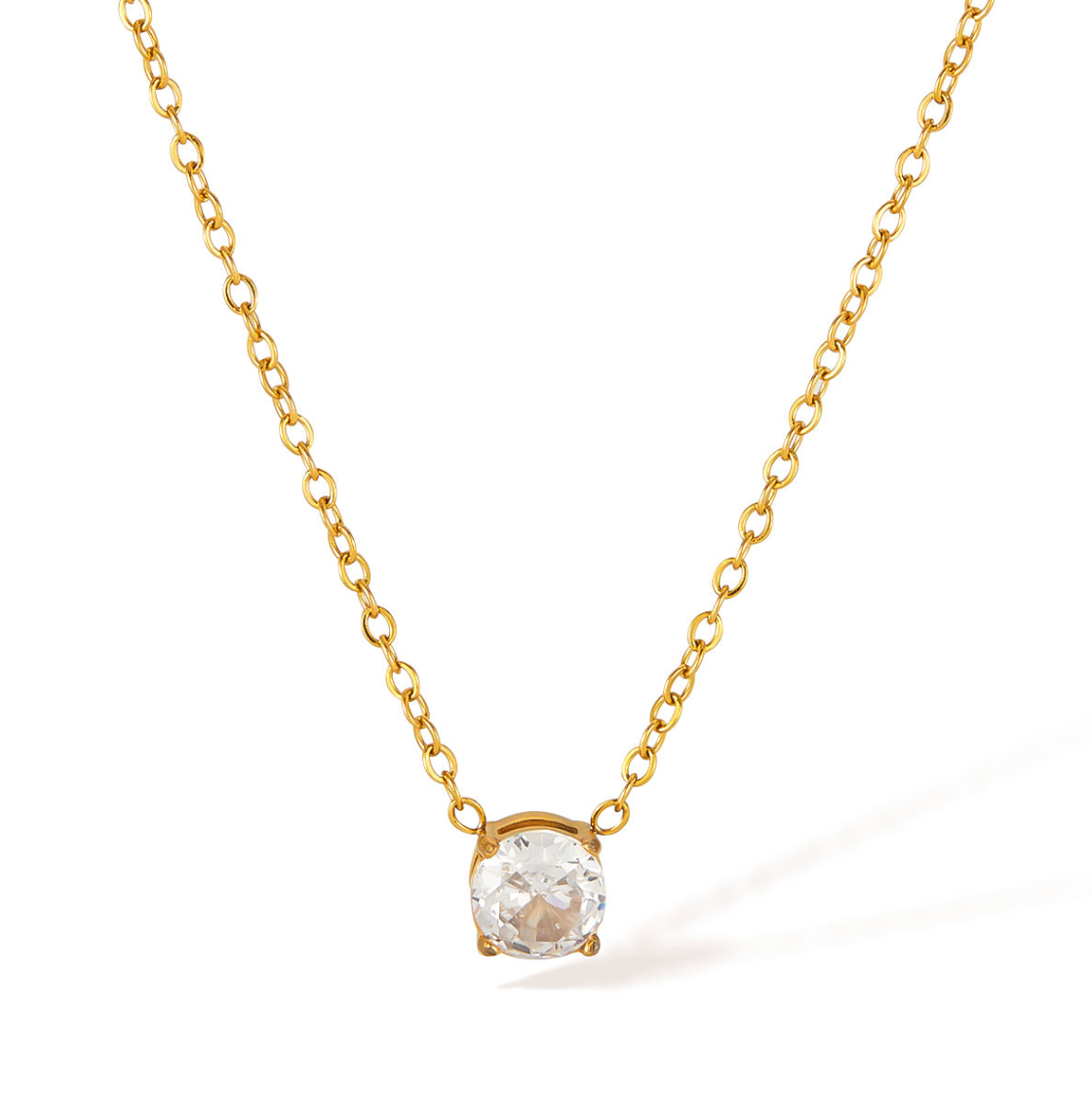 Clara Solitaire Zirconia Necklace