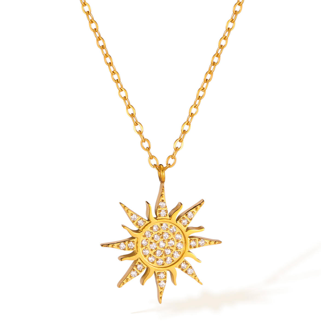 Solstice Pavé Sunburst Pendant