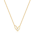 Modern Pearl Heart Pendant